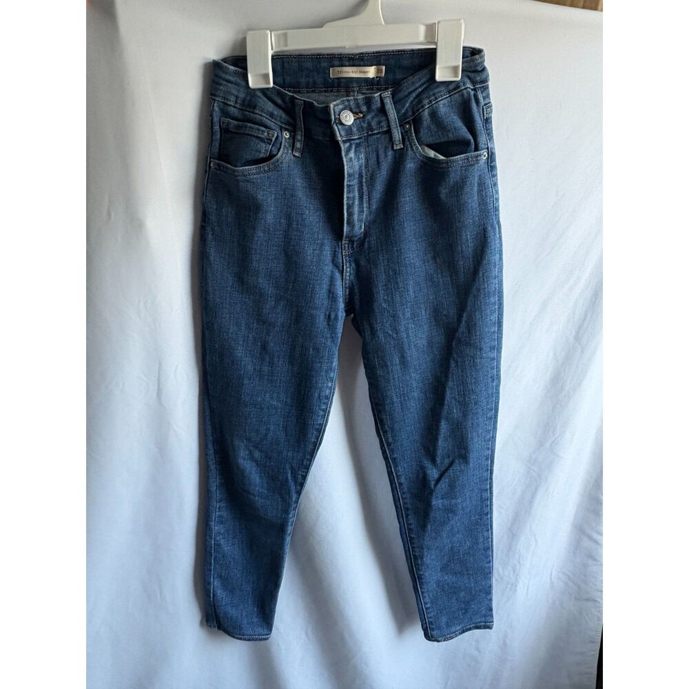 Levi's 721 High Rise Skinny Jeans Dark Wash Size 28 Classic Denim 90s Basics